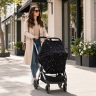 Baby Car Seat Canopy Cover Stretchy Shade Stroller Accessory Black Tie Dye