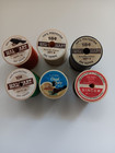 Lot Of 6 Vintage Wooden Spools Of Heavy Duty Sewing Thread     J p Coats And More