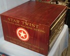 Vtg Star Twist Mercerized Thread 4 Drawer Spool Display Cabinet With Glass Front