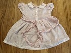 True Vintage 50s-60s Toddler Polka Dot Dress Baby Size Girls 12-18m Lace Cottage