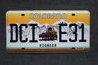 Colorado Pioneer License Plate - Conestoga Wagon Oxen