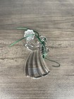 New Galway Irish Lead Crystal Angel With Shamrock Christmas Ornament