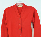 Vintage 50s Imperial 100  Wool Cardigan Sweater Letterman Varsity Preppy Red S