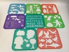 Tupperware Tuppertoys 8 Stencils With Case Vintage Yellow Case