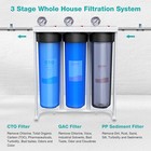 3-stage Whole House Water Filter System 20 x4 5  With Spin Down Sediment Filter