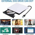 Slim External Cd Dvd Rw Drive Usb 3 0 Writer Burner Player Black For Laptop Pc