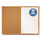 Quartet S553 Melamine cork Bulletin dry-erase Board - White brown  Oak Frame