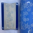Temptations Ovenware By Tara Blue Floral Lace Rolling Pin W  Holder New