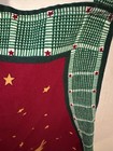 Vintage Christmas Apron Moose Snowmen Holiday Kitchen Red Green Plaid Cute