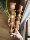Pair Of Vintage Wooden Wall Sconce Candle Holders 15 5    Height