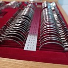 Vintage Antique Optical Trial Lens Kit With Wood Case - Missing A Few Lenses