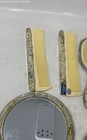 International Silver Company Silver Tone Floral Vanity Mirror Brush   Comb Set