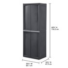 Sterilite Storage Cabinet  Garage  Pantry    Kitchen Organizer  4 Shelves  Gray