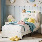 Twin Bed Frame For Kids W  Large Storage Drawer And Bookcase Headboard Boy Girl