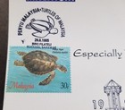 Malaysia Sarawak Stamp Expo 1995 Turtle Marine  fdc   card  concordance Pmk Rare