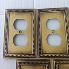 Lot 5x 2005 Lhmc Liberty Hardware Metal Electrical Outlet Plate Cover Brass Tone