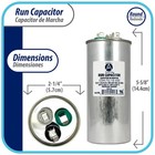 Appli Parts Dual Run Capacitor For Ac 75 10 Mfd Uf  microfarads  370vac Or 450va