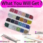 Lpbeads Glass Hotfix Rhinestones Bulk Ss6 14400pcs 24 Colors Hotfix Crystal