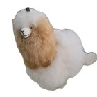 Real Alpaca Fur Plush Toy - Handmade  Super Soft   Fluffy - 8   