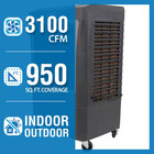 Portable Evaporative Cooler Reconditioned 3100 Cfm 3-speed Swamp Cooler