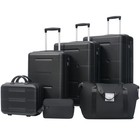 6 Piece Luggage Set Hardshell Carry On Suitcase With Cosmetic Case Duffel Bag