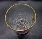 Keystone Sd Red Garter Saloon Heavy 2 Oz Double Shot Glass Red Clear W Gold Rim