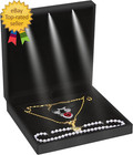 Large Velvet Jewelry Set Gift Box Necklace Box With Led Light  Elegant Velvet