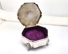 Antique Edwardian H matthews Birmingham Sterling Silver Footed Trinket Box