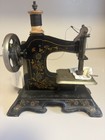 Antique Child s Toy Sewing Machine Made In Germany Hand Crank Floral 1920 s