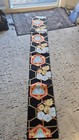 Vintage Japanese Fukuro Obi Black Gold Kikko Kiku Chrysanthemum 14 Ft Brocade