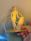 Vintage Art Deco Art Brass Co Ny Surfer Girl Surfboard Bookend Single Brass