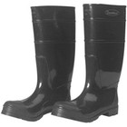 Rubber Fishing Hunting Waterproof Mud Mens Pvc Steel Toe Black Work Boots Sz  6