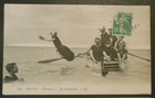 6 Antique Vintage French Seaside Postcards-people bathing Suits N Ocean   Boats