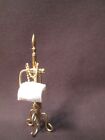 Dollhouse Miniature Toilet Paper Stand Brass 1 12 Scale Bathroom Artisan 1 12