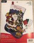 Camo Santa 86980e Bucilla Felt Christmas Stocking Kit New Unopened