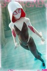 Spider-gwen Halloween Bodysuit - Official Lycra Cosplay Costume For Girls