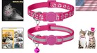 Adjustable 2-pack Reflective Cat Collars With Breakaway Feature - Hotpink Style