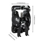 Air-operated Double Diaphragm Pump 1  Inlet Outlet Petroleum Fluids 35gpm 120psi