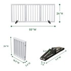 Dog Gate  Bamboo Freestanding Dog Gates For Doorways  Foldable Dog Gate Indoo   