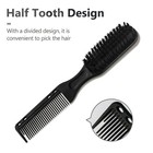 Double-sided Barber Neck Brush   Styling Comb Black   Beard Shaving Salon Duster