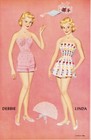 Vintage Uncut 1956 Pink Prom Twins Paper Dolls  1 Top Reproduction   1 Seller