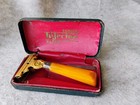 Vintage Schick Injector Razor Bakelite Handle Gold W Blades And Box