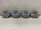 Lot Of 4 Dixon 1 1 2  Cf8m Hydraulic Ball Valves