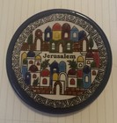 Jerusalem Israel Hand Painted Ceramic Trinket Dish Plate Colorful Souvenir 3 5   