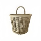 Vintage Natural Wicker Wall Pocket Basket For Flowers   Seasonal Decor 5 5   