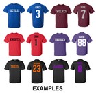 Custom T-shirt Jersey Personalized Any Color Name Number Team Softball Football