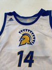 Game Worn Used Adidas San Jose State Spartans Sjsu Basketball Jersey 2xl 5  14
