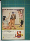 Print Ad Friskies Dog Food Cheer Up Old Friend Rich Red Meat Vintage 1950s Canin