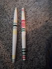 Vintage Wooden Fishing Floats Bobbers Set Of 2
