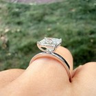 3 Ct Princess-cut Vs1 Lab Grown Diamond Solitaire Wedding Ring 14k White Gold